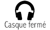 logo attribut casque fermé