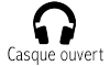 logo attribut casque ouvert